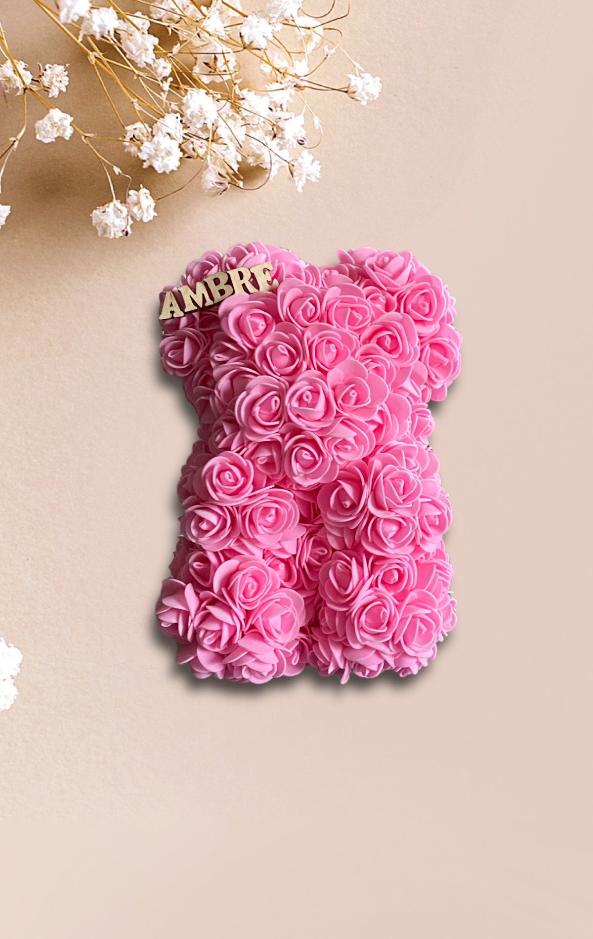 Petit Ourson fleuri personnalisé